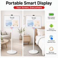 Support d'écran tactile rotatif portable de 27 à 32 pouces pour magasins de vêtements, tablettes, téléviseurs intelligents interactifs à définition HDTV rétroéclairés blancs