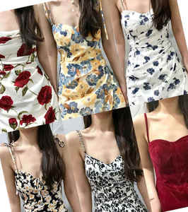 Wholesale Best Price Apparel Stock Used <b>Clothes</b> Women Casual Dress Cotton Short Sleeve Top Women Dress Used <b>Clothes</b> Stock - Product Image 2