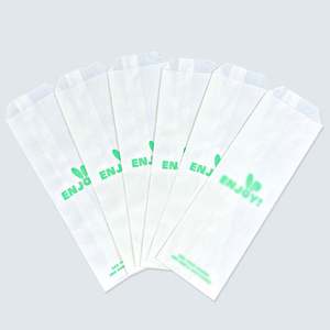 Papier écologique personnalisé avec logo, résistant à la graisse, pour l'emballage alimentaire, sac en papier coloré résistant à l'huile pour pain et snacks - Product Image 5