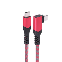 3.2Gen 2 Tipo C USB C Cable DE DATOS 20Gbps Sync y 5A PD Carga rápida Cable de 90 grados 2M con E-Marker