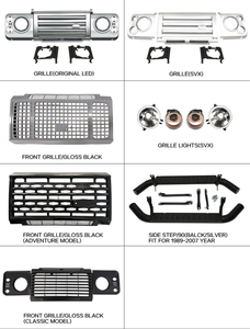 Para Land Rover <span class=keywords><strong>Defender</strong></span> 90/110, piezas de automóviles, accesorios exteriores, parrilla negra, parachoques delantero, parrilla, Kits de carrocería - Product Image 2