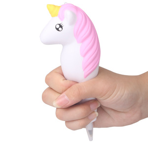 Unicorn <b>Squishy</b> Pen PU Material Slow Rebound Fidget Toy For Kids 5 To 7 Years Unisex - Product Image 2