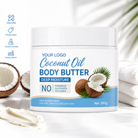 Beurre corporel hydratant et éclaircissant à l'huile de coco, naturel et biologique, pour une hydratation intense de tous types de peau