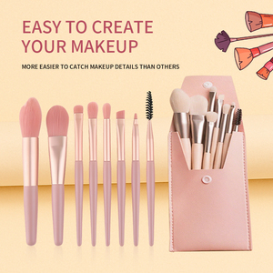 Sẵn Sàng Để Tàu Xách Tay 8 Pcs Biểu Tượng Tùy Chỉnh <span class=keywords><strong>Mini</strong></span> Trang Điểm Bàn Chải Thiết Lập Vegan Tổng Hợp Mỹ Phẩm Bàn Chải Cho Du Lịch - Product Image 4