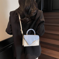 Sac messager de luxe pour femme, nouvelle collection 2026, design tendance, sac à bandoulière unique en PU imperméable, forme carrée
