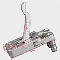 Dispositif de dégagement de fronde libération en acier inoxydable accessoire de bricolage déclencheur de catapulte tir poisson fléchette poisson roue accessoires argent