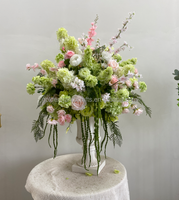 Bouquet de fleurs rétro haut de gamme pour mariage, centre de table d'automne, 60 cm, décoration d'événements, fleurs en soie