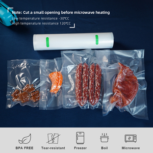 カスタムロゴ印刷 PA/PE素材 真空パック袋 食品冷凍保存用 エンボス加工 真空シーラーバッグ 真空包装 - Product Image 2