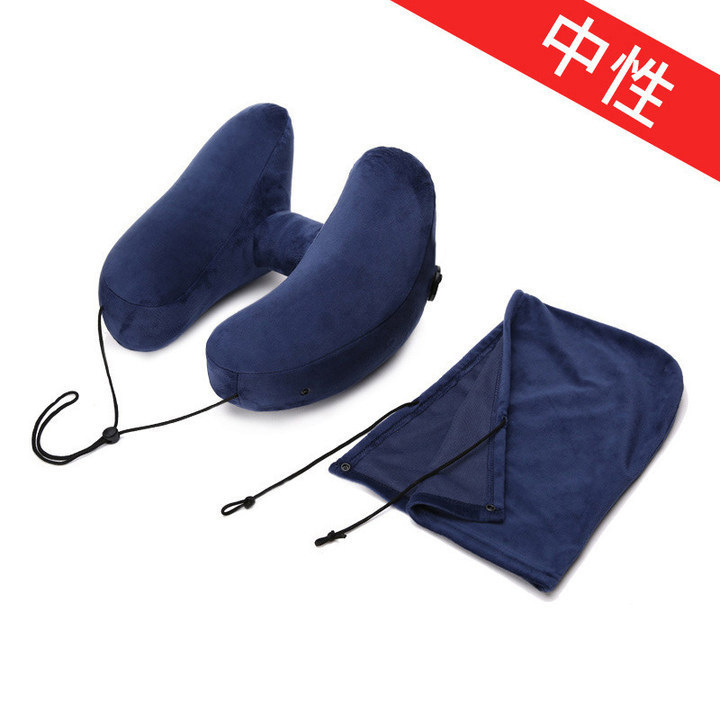 Funda de almohada en forma de H azul marino