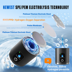 PHYFLOW 개인 모델 320ML 8000PPB Bpa 무료 수소 물병 발생기 트라이탄 압력 릴리프 밸브 - Product Image 3