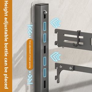 Niet-Geperforeerd Meerlaags Verstelbaar Metalen Keuken Opbergrek Aan De Muur Gemonteerd Meerlagig Kruiden Opbergrek - Product Image 5