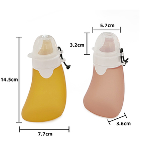 Nouvelle conception en promotion : Pochette alimentaire réutilisable en silicone sans BPA, compressible et rechargeable pour bébé, sac de conservation du lait maternel - Product Image 3