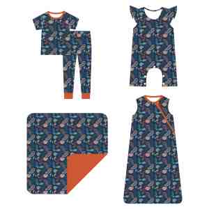 Combinaison pour bébé garçon et fille, nouvelle, personnalisée, en bambou doux et élasthanne, confortable, respirante, avec fermeture éclair bidirectionnelle, pyjama deux pièces - Product Image 5