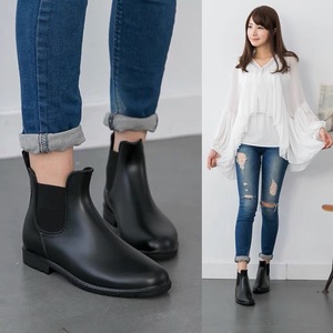 Hot Comfortable Waterproof Lightweight Summer Autumn <strong>Ankle</strong> Anti-slip PVC Chelsea <strong>Boots</strong> for <strong>Women</strong> - Product Image 4