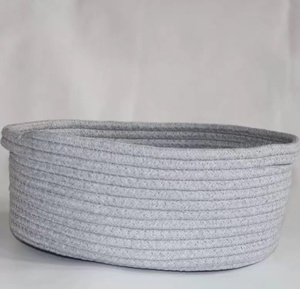 Cestas de Almacenamiento, Cesta de Cuerda de Algodón Tejida, Cesta para Ropa de Bebé con Asa - Product Image 4