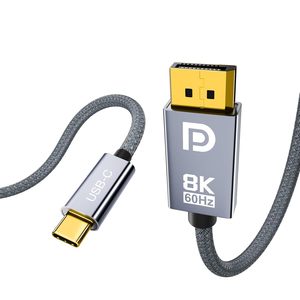 SYONG Compatible avec ordinateur portable MacBook, Mac Mini USB C vers DisplayPort 8K60Hz 24AWG Cuivre Bear OD:4.5 Coque en aluminium, avec tressage - Product Image 2