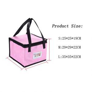 Sac isotherme portable personnalisé pas cher en non-tissé, grand format, imperméable, avec fermeture éclair et poche intérieure pour le déjeuner - Product Image 6