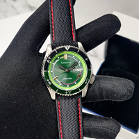 Hochwertige Edelstahl-Armbanduhr mit Saphirglas, Mechanisches Automatik-Chronographenwerk, Leuchtende Zeiger, Luxuriöse Sportuhr mit Nylonarmband