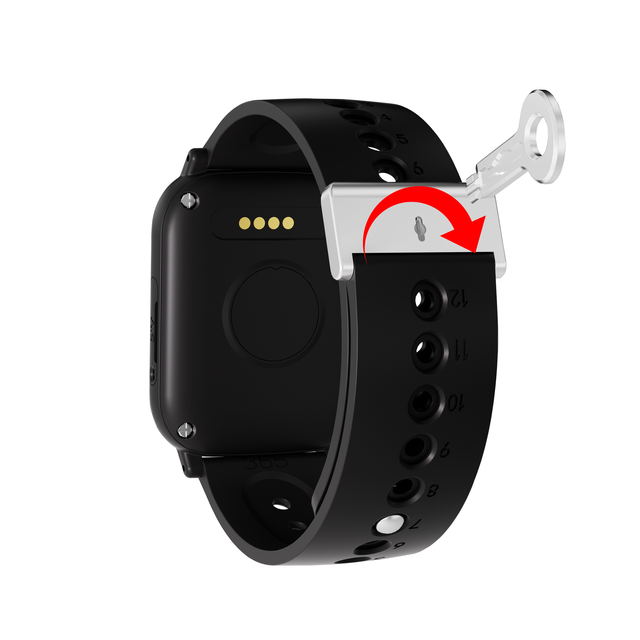 Locker Silicone Watch Straps Easy Lock , Smart Watch Strap Lock for Smart Bracelet GPS Tracker Watch 22mm/20mm