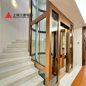 Ascenseur de luxe Mitsubishi avec commande AC et décoration miroir gravé pour villas et hôtels – Prix compétitif - Product Image 2