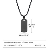 Kalung Liontin Pria Anti Karat Anti Luntur Punk Vintage Sederhana Halus PVD Baja Tahan Karat Perhiasan Fashion Grosir