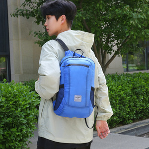 Venta al por mayor impermeable ligero logotipo personalizado Casual deportes escuela plegable bolsa de viaje mochilas para hombres mujeres - Product Image 4