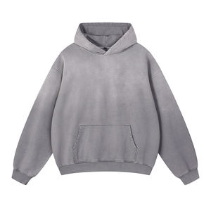 Sudadera con Capucha Personalizada Estilo Vintage Verde Lavado al Ácido, Oversize, 420 Gsm, 100% Algodón, Efecto Desgastado por el Sol, Sudadera con Capucha Degradada, Unisex - Product Image 5