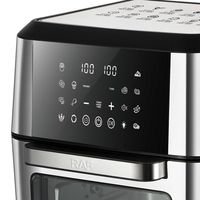 Friteuse à air RAF grande capacité en acier inoxydable 12L, four électrique intelligent numérique sans huile avec fenêtre visible