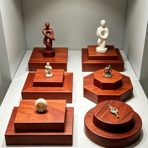 Supporti Espositivi in <span class=keywords><strong>Legno</strong></span> Massiccio, Piedistalli Quadrati, Rotondi, Ottagonali Multistrato <span class=keywords><strong>per</strong></span> Esposizione di Artigianato, Gioielli e Statuette - Product Image 3