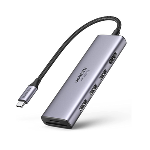 Adaptador <span class=keywords><strong>UGREEN</strong></span> 6 en 1 <span class=keywords><strong>USB</strong></span> <span class=keywords><strong>C</strong></span> a <span class=keywords><strong>USB</strong></span> <span class=keywords><strong>Hub</strong></span> 4K@60Hz con 3 Puertos <span class=keywords><strong>USB</strong></span> 3.0, Lector de Tarjetas SD/TF, Dongle Multipuerto Tipo <span class=keywords><strong>C</strong></span> - Product Image 2