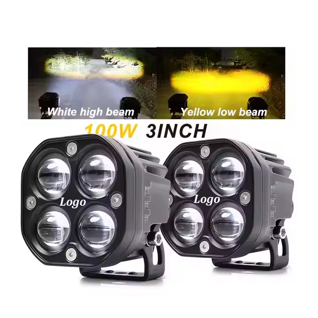 MOXI High Quality 3-inch LED Work Light Headlights Waterproof Aluminum IOL for Cars New Condition
