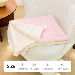 ผ้าห่มขนนุ่มสำหรับสุนัขและแมวสีชมพูสีเหลือง - Product Image 2