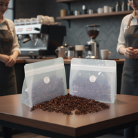 Sac en maille composite biodégradable 2025 en gros, personnalisé, réutilisable, refermable avec fermeture auto-adhésive, doté de PBAT pour l'emballage alimentaire