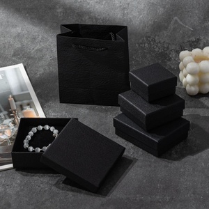 Caja y Bolsa de Embalaje de Joyería de Lujo Blancas y Negras al por Mayor, Caja para Pulseras, Collares y Pendientes con Tapa y Base, con Logotipo Personalizado - Product Image 2