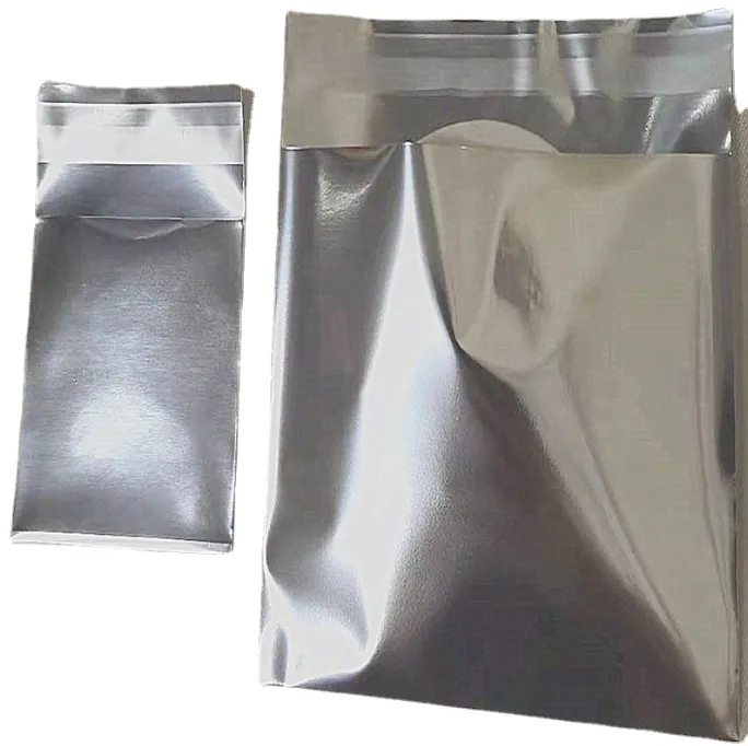 Espelho prata folha de alumínio pura auto-adesivo sacos para fora cartão armazenamento conjunto auto-selante saco cego