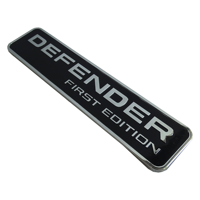 Colle en résine avec noir à base de DEFENDER FIRST EDITION pour Rover Auto autocollant auto-adhésif emblème Badge autocollants de voiture en plastique