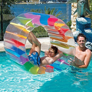 Balle aquatique gonflable 100x65x60cm en PVC, jouet de piscine pour enfants, pour jeux en plein air - Product Image 4