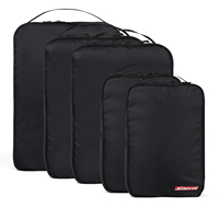 Logo personnalisé Ensemble de 5 sacs organisateurs de voyage extensibles Cubes d'emballage de compression pour valise de voyage
