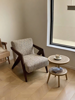 Fauteuil inclinable individuel Richard French, design moderne, en bois massif, pour salon, chaise longue