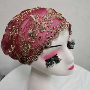 2025 Women's Floral Beanie <strong>Hat</strong> Stretch Turban Cap for Hair Loss Muslim Headwear Ethnic Hijib Cap for Spring <strong>Summer</strong> - Product Image 5