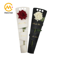Boîte d'emballage pour fleurs, porte-rose unique en papier pliable portable pour cornet de glace