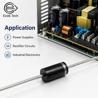 Diode redresseuse axiale haute stabilité 1000V 10A à faible fuite, à trou, industrielle pour systèmes d'alimentation intensifs, puissance maximale 35W