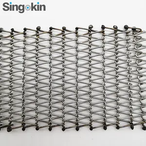 Sus304 Stainless Steel Wire Balanced Weave Conveyor Belt Transport Mesh Belt For Bakery Machinery
