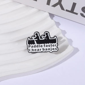 Pagaie plus vite j'<span class=keywords><strong>entends</strong></span> Banjos émail broche films d'horreur ligne drôle citation broche revers sac à dos Badge bijoux cadeau pour les <span class=keywords><strong>amis</strong></span> - Product Image 2