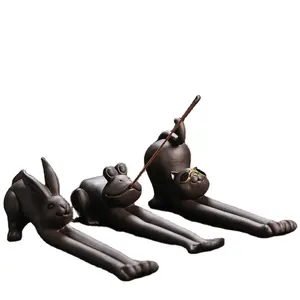 Ywbeyond焦虑缓解瑜伽冥想创意动物青蛙猫兔形陶瓷香香香棒架