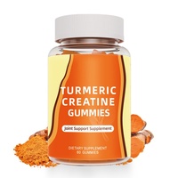 Gummies de Curcuma et Curcumine à Marque Blanche avec Poivre Noir et Gingembre pour le Soutien Articulaire, Supplément Végétalien de Curcumine, 60 Comprimés
