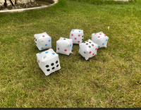 Jeu de dés géant gonflable en PVC Yatzy Set 6PC pour 3 ans et plus-TJ MARK Brand Indoor/Outdoor Use