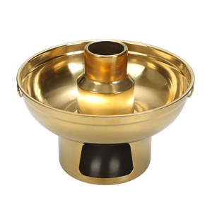 Golden Ice Cream Dessert Bowl With Dry Ice Pot Heat Resistant For Party Serving - Product Image 3