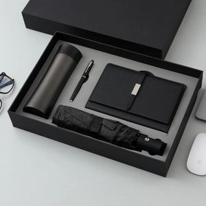 Ensemble Cadeau Personnalisé de Luxe : Parapluie Promotionnel, Bouteille Isotherme, Carnet A5, Stylo – Idéal pour Cadeaux d'Entreprise, Emballage Carton - Product Image 1