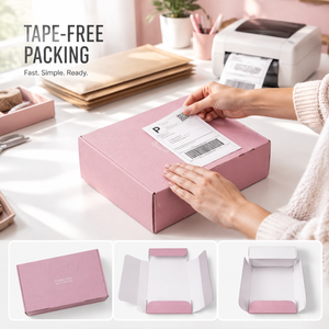 Soluciones de Envío Sostenibles Bee, Caja de Cartón Corrugado Reciclable, Plegable y Plana para Envíos de Comercio Electrónico - Product Image 3